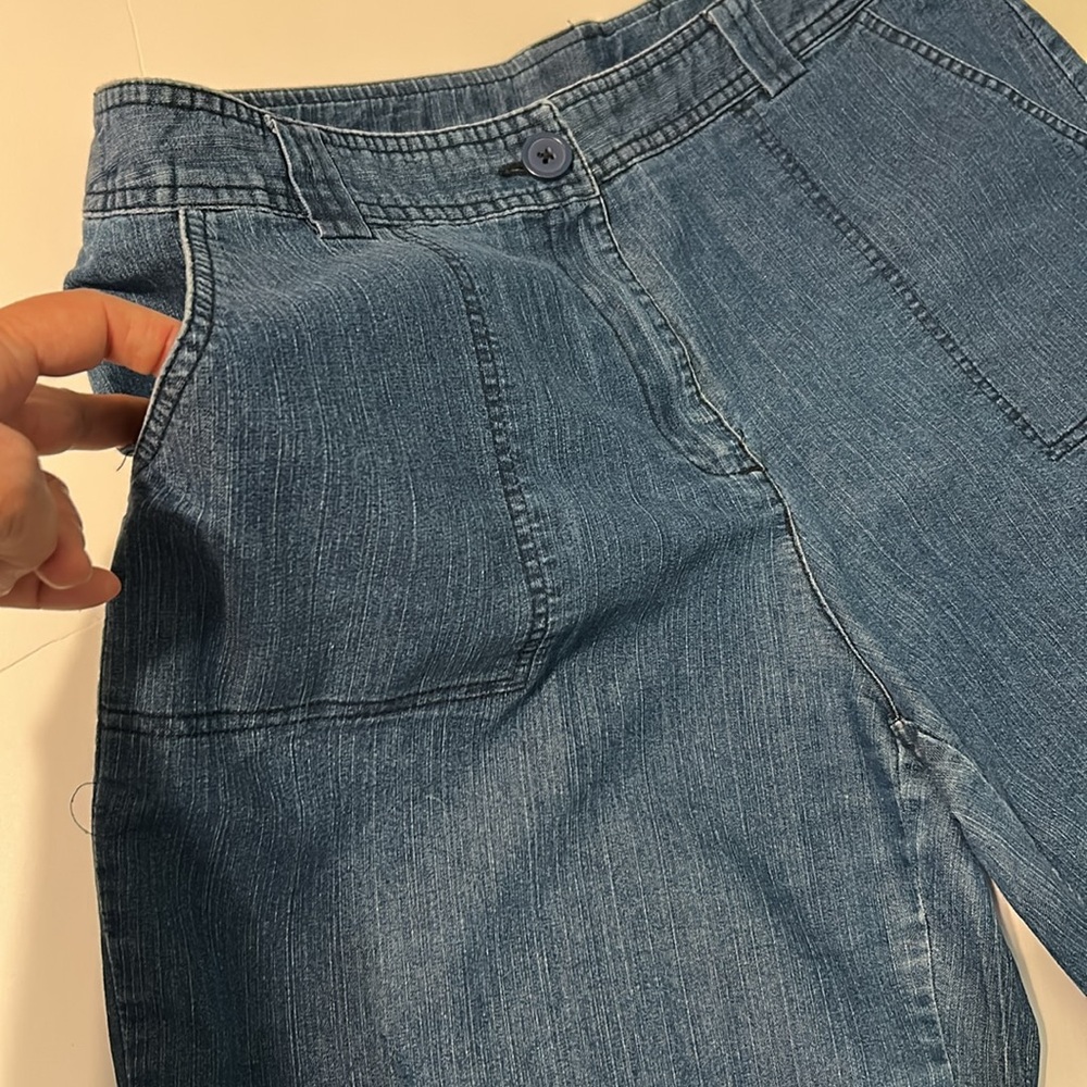 White Stag Dark Blue Denim Jean Shorts - Picture 3 of 9